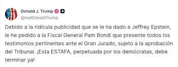 El mensaje de Donald Trump