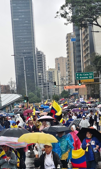 La movilización en Bogotá se