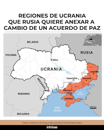Mapa con las regiones de