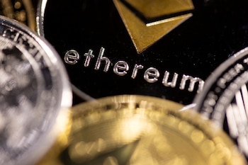 Representación de la criptomoneda Ether.