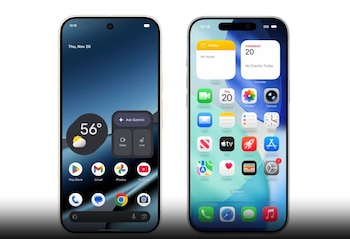 Un Google Pixel 10 junto