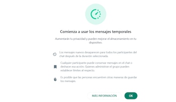 Los mensajes temporales hacen que