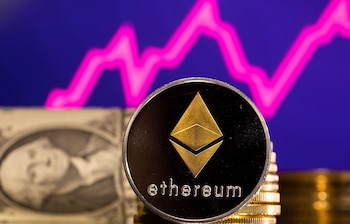 Representación de la criptomoneda Ether.