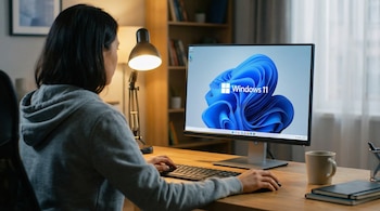 Una persona utiliza una computadora
