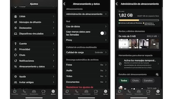 En los Ajustes de WhatsApp