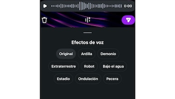 Los efectos de voz solo