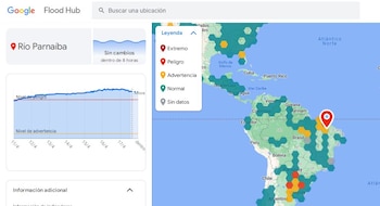 Flood Hub usa la información