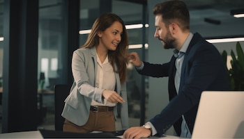 Imagen representativa de hombres y mujeres trabajando en una oficina colaborativa. Se destaca la dinámica del trabajo en equipo, la productividad y la colaboración para el éxito empresarial. (Imagen ilustrativa Infobae)