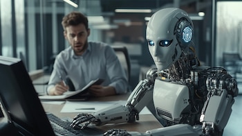 Personas afectadas por el desempleo debido a la automatización y el impacto de la inteligencia artificial en el trabajo. – (Imagen Ilustrativa Infobae)